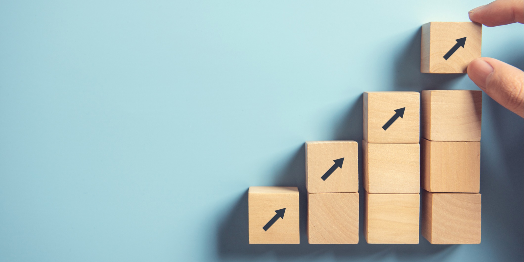 Be Results Driven - stair step blocks with arrows