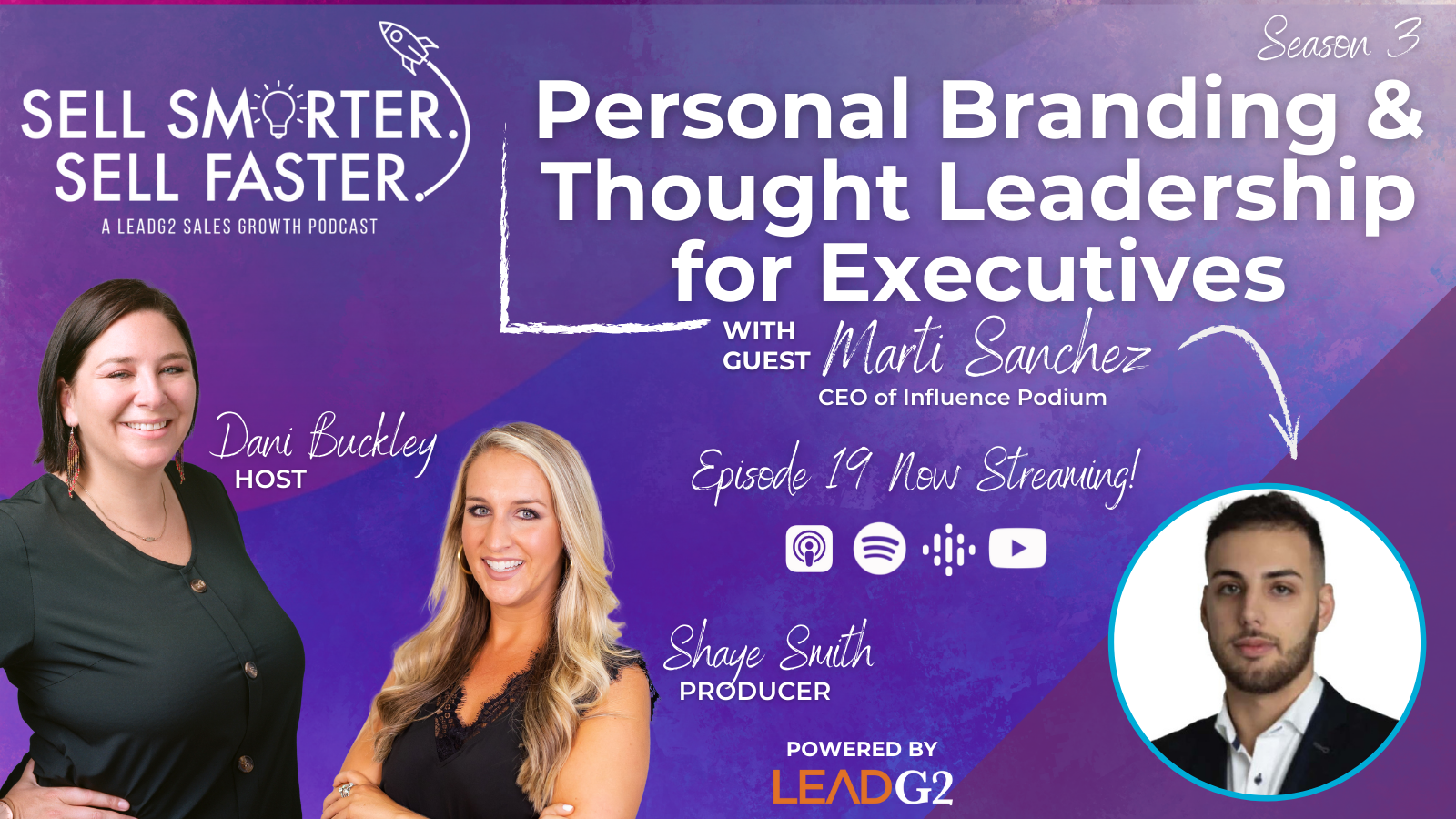 Personal Branding and Thought Leadership for Executives with Marti Sanchez | Sell Smarter. Sell Faster. Ep. 19